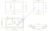 1200Mm Free Standing Square Bathtub